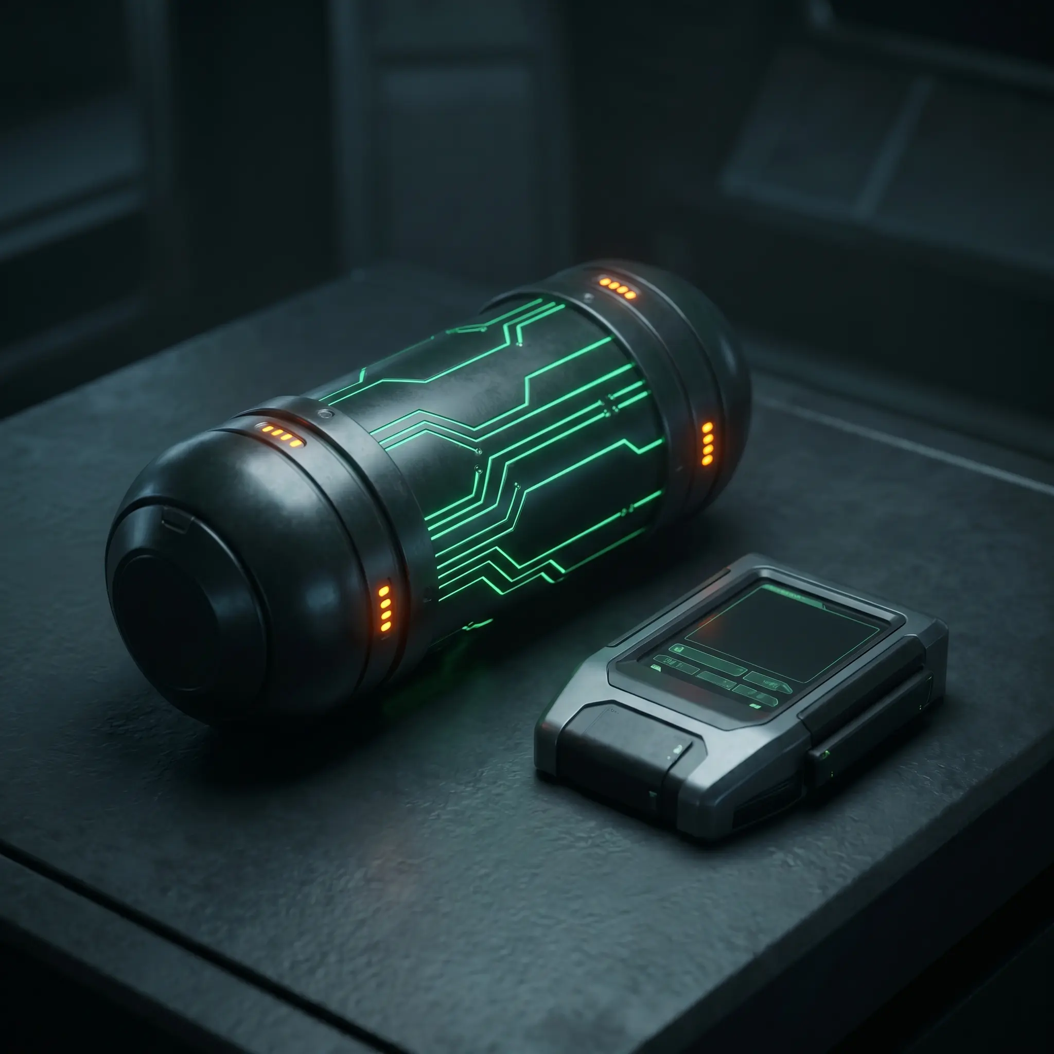 Encrypted Publast dispatch capsule on a compact circuit board